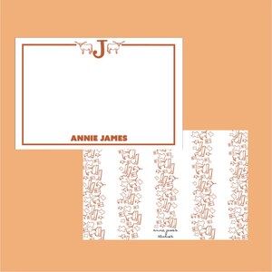 Hook 'Em personalisiertes Briefpapier | Grußkarten mit Umschlag