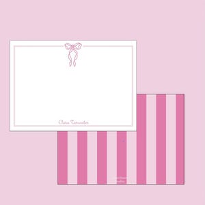 Gepersonaliseerd briefpapier met strik | Notitiekaarten met enveloppen