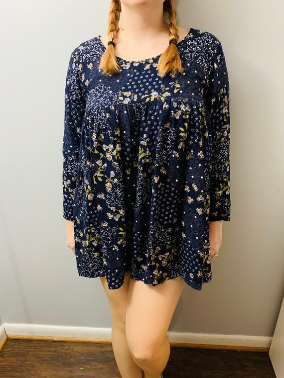 90s Floral Babydoll Dress