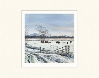 6 Inch Frost on Shapwick Moor Limited Edition Print