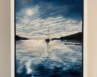 Morning Reflection - Framed Original Acrylic Painting
