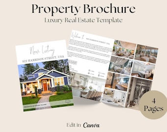 Brochure luxe onroerend goed, vastgoedbrochure, halfgevouwen brochure, vastgoedmarketing, listingflyer, opendeurdag, opendeurdagbrochure