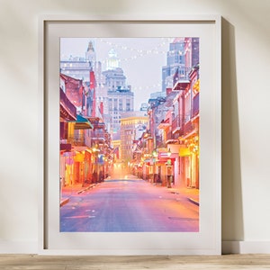 Mardi Gra Poster, Printable Download, Bourbon Street Wall Art, Mardi Gras Art, Louisiana Wall Art Decor