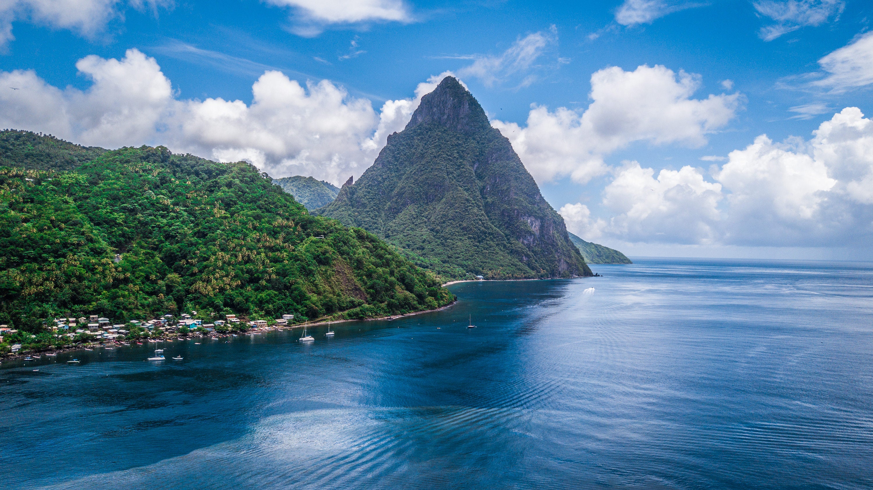 Aerial Drone Photo Print of Les Pitons in Saint Lucia. High Etsy