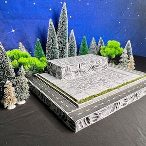 Christmas Village Business District Display Platform with Cobblestone- Premier Series