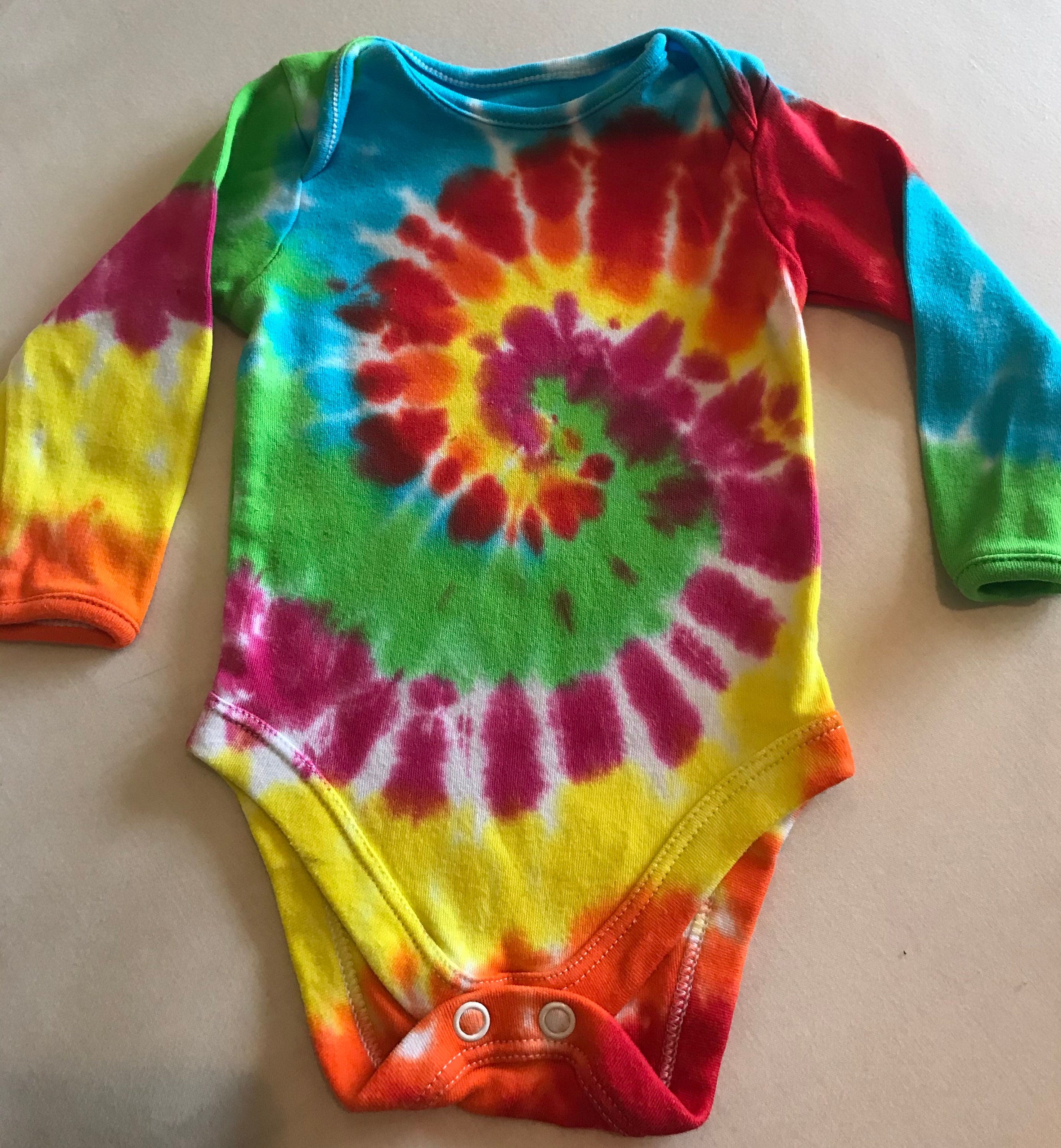 Tie Dye Baby Bodysuit 03 Month Etsy