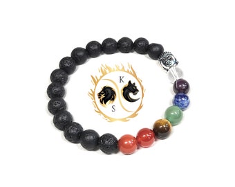 7 チャクラ ブレスレット、拡散エッセンシャル オイル、AAA ビーズ ブレスレット