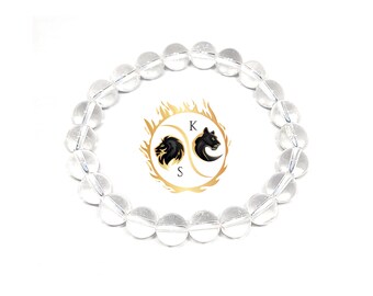 クリアクォーツブレスレット、クラウンチャクラ、透明感、顕現