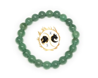 グリーンアベンチュリンブレスレット、幸運、お金を引き寄せる、AAAビーズブレスレット