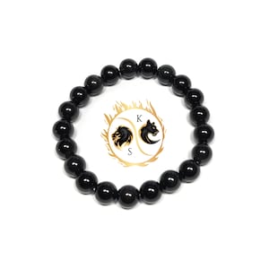 Black Obsidian Bracelet, Root Chakra, Grounding, AAA Beaded Bracelet