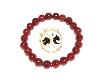 カーネリアンブレスレット、仙骨チャクラ、AAAビーズブレスレット