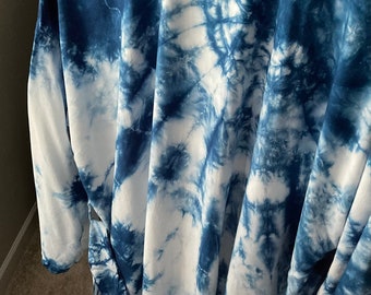 Hand dyed kimono robes in Blue Skies