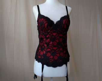 Bustino in pizzo rosso Victoria's Secret anni '90: taglia 34B