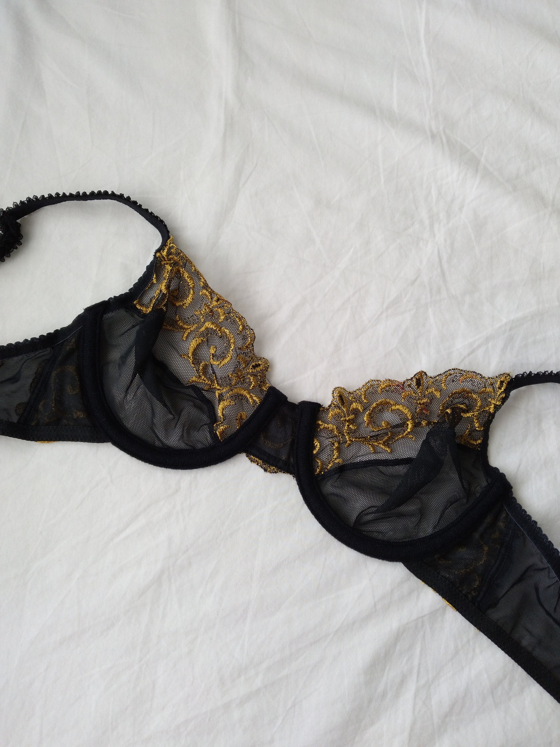 Reggiseno push-up in pizzo e tulle nero Suite Privee | La Redoute