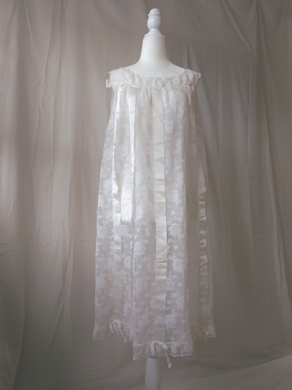 50's Peachy Lace House Coat by Aristocraft main image 1