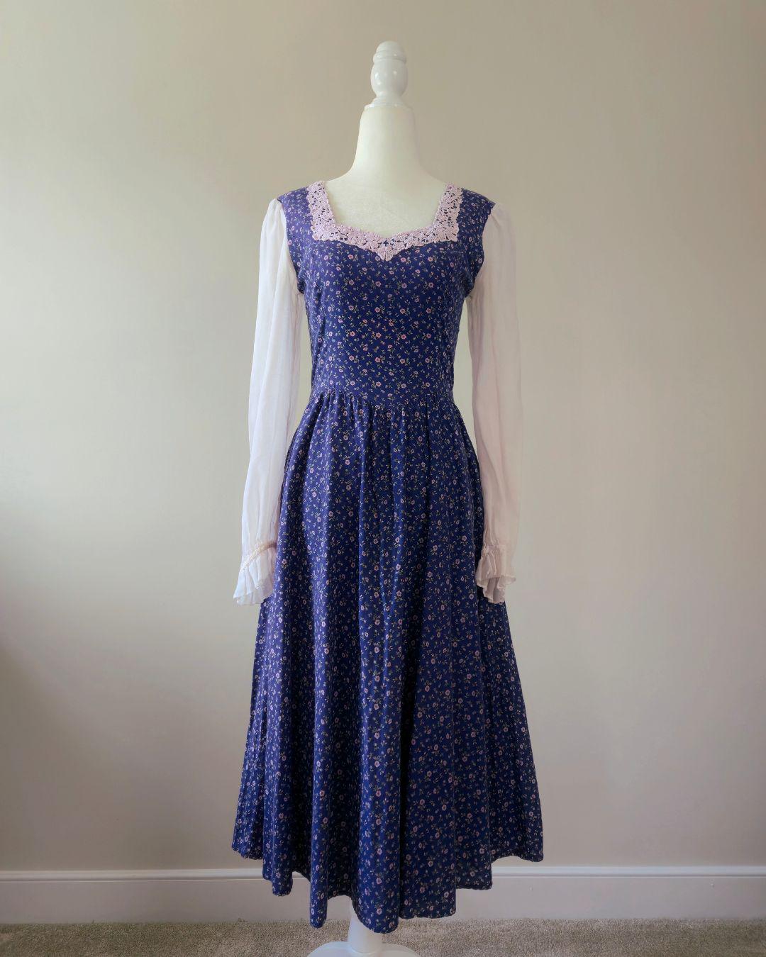 gunne sax blue floral dress Jersey Backless Mermaid Split Dress – alinanova
