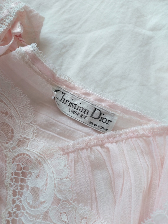 1970s Vintage Christian Dior Pastel Pink Nightgown | Coquette