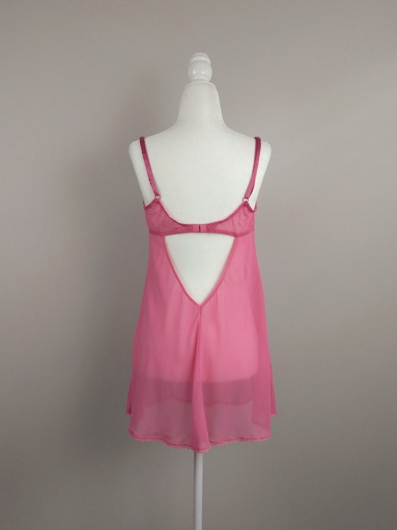 Y2k Vintage Victoria's Secret Pink Silk Milkmaid … - image 3