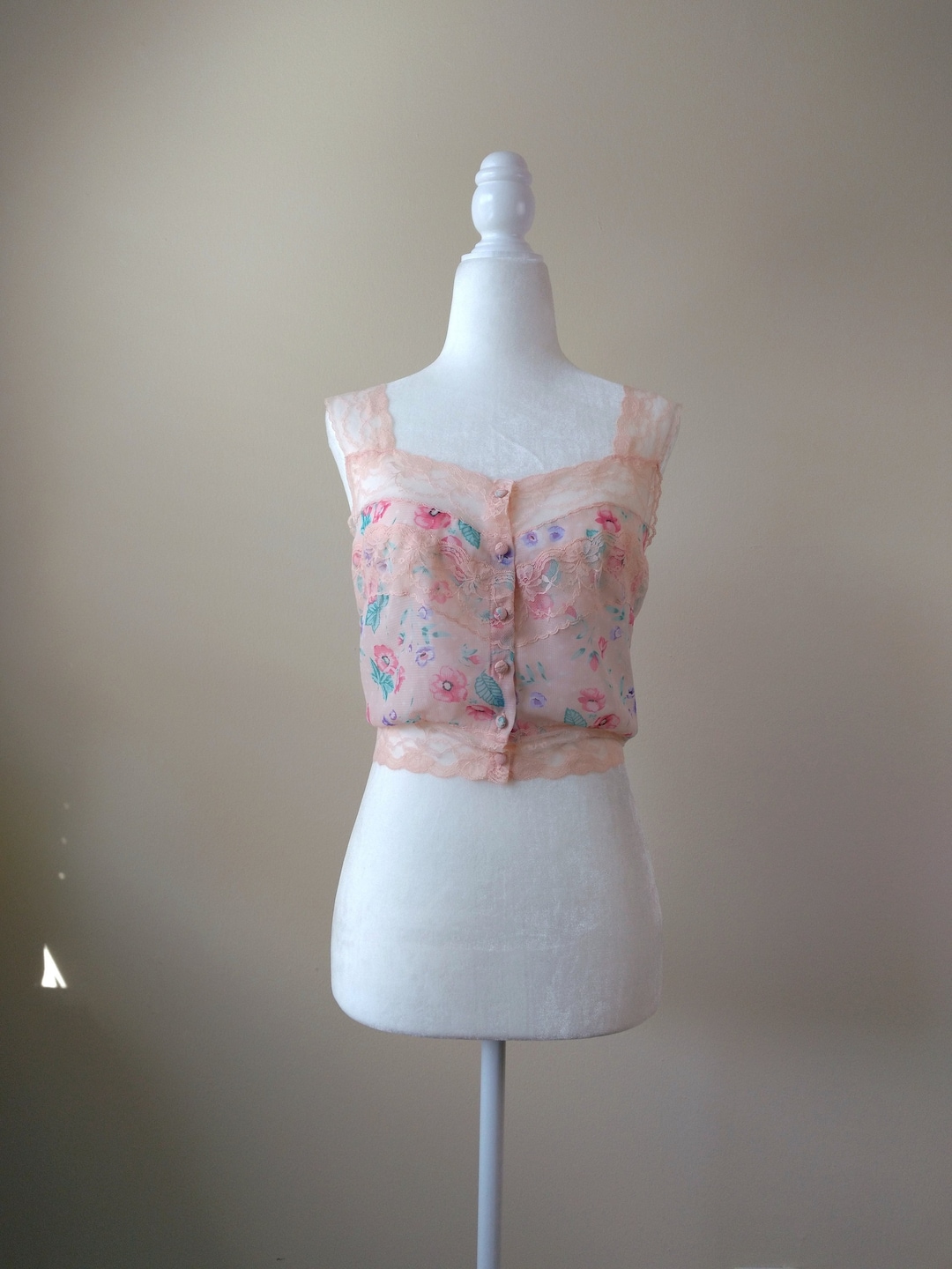 Vintage 90’s Victoria’s Secret wallpaper floral cami top