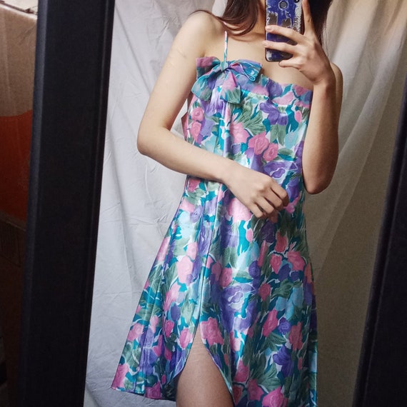 Vintage 80s Victoria's Secret Pastel Robe and Slip