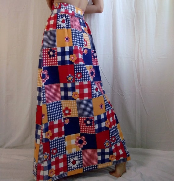 1960s Vintage Fritzi of California Gingham Patchw… - image 2
