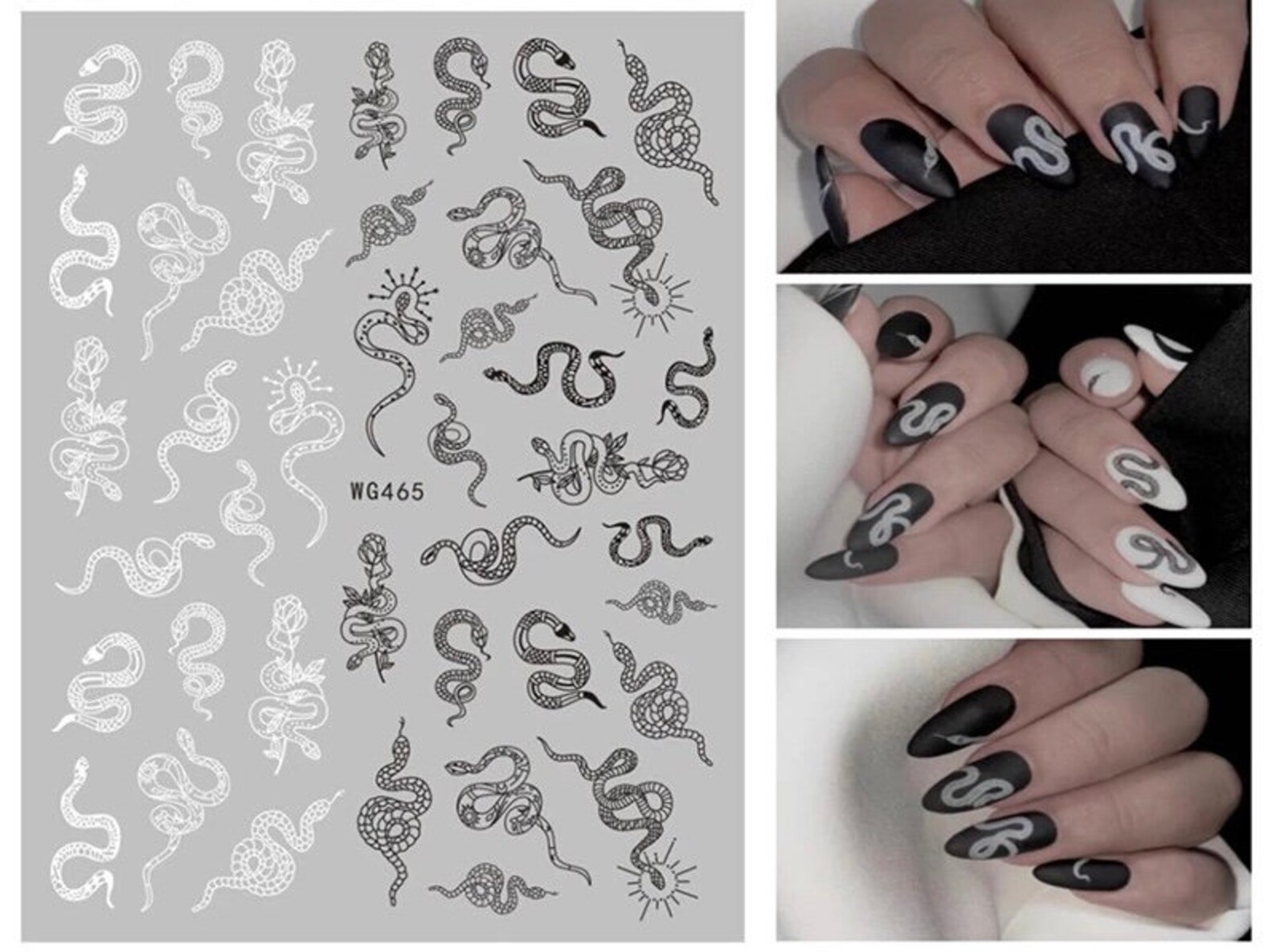 NEW Nail Sticker Snake Nail Art Selfadhesive Decal Manicure Etsy