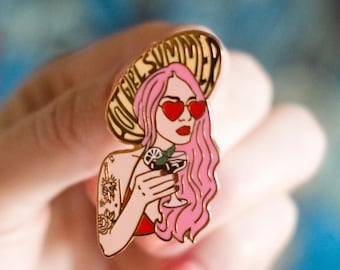Hot Girl Summer - Rose Gold - Hard Enamel Pin