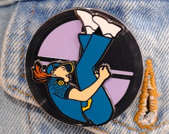 Breakdancing Pro  - Raygun - Spinning Enamel Pin