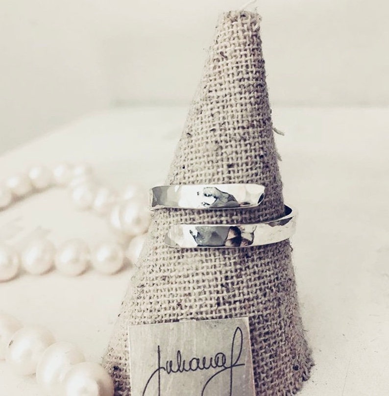 Sterling silver hammered ring