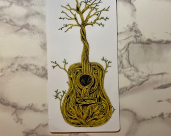 Music Guitar Tree Sticker Tree of Life or Magnet