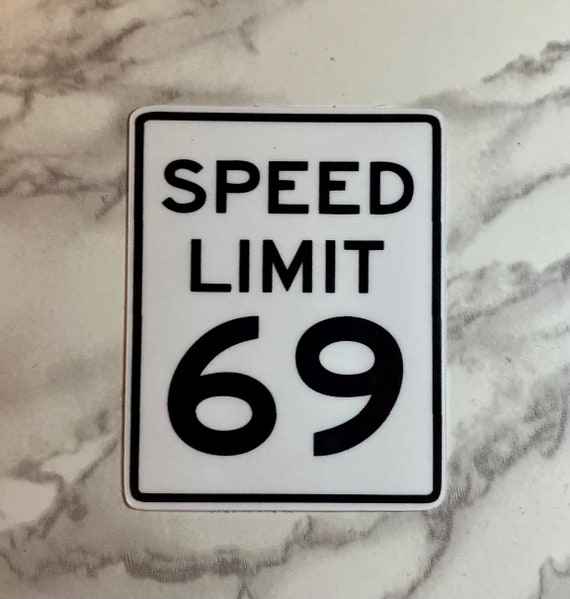 Speed Limit 69 Lustiges Aluminiumschild – 30,5 X 20,3 Cm, Humorvolle Wanddekoration Für Bar, Garage, Männerhöhle