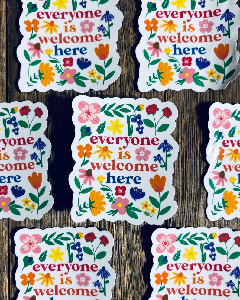 Everyone is Welcome Here Sticker - Etsy