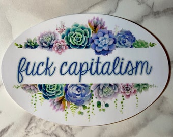Capitalism Sucks Sticker or Magnet