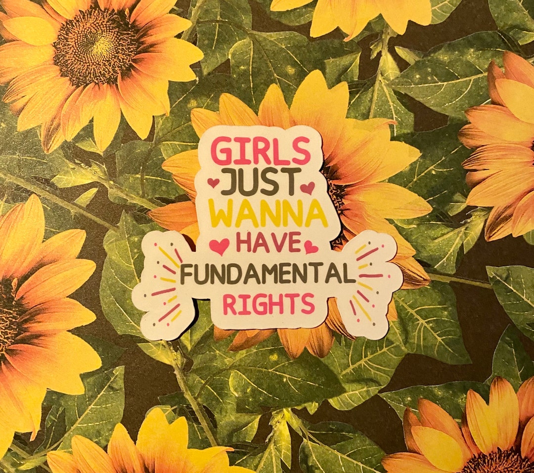 Girls Just Wanna Have Fundamental Rights Sticker Etsy