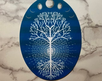 Moon Phase Sticker Tree of Life or Magnet