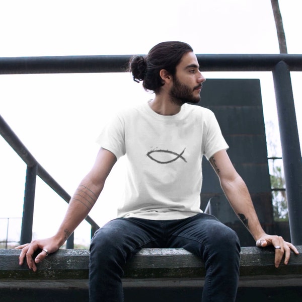 Christian T-Shirt | Sign of the Fish T-Shirt | Jesus Fish T-Shirt | Jesus T-Shirt | Ichthys Symbol T-shirt | Jesus T-Shirt