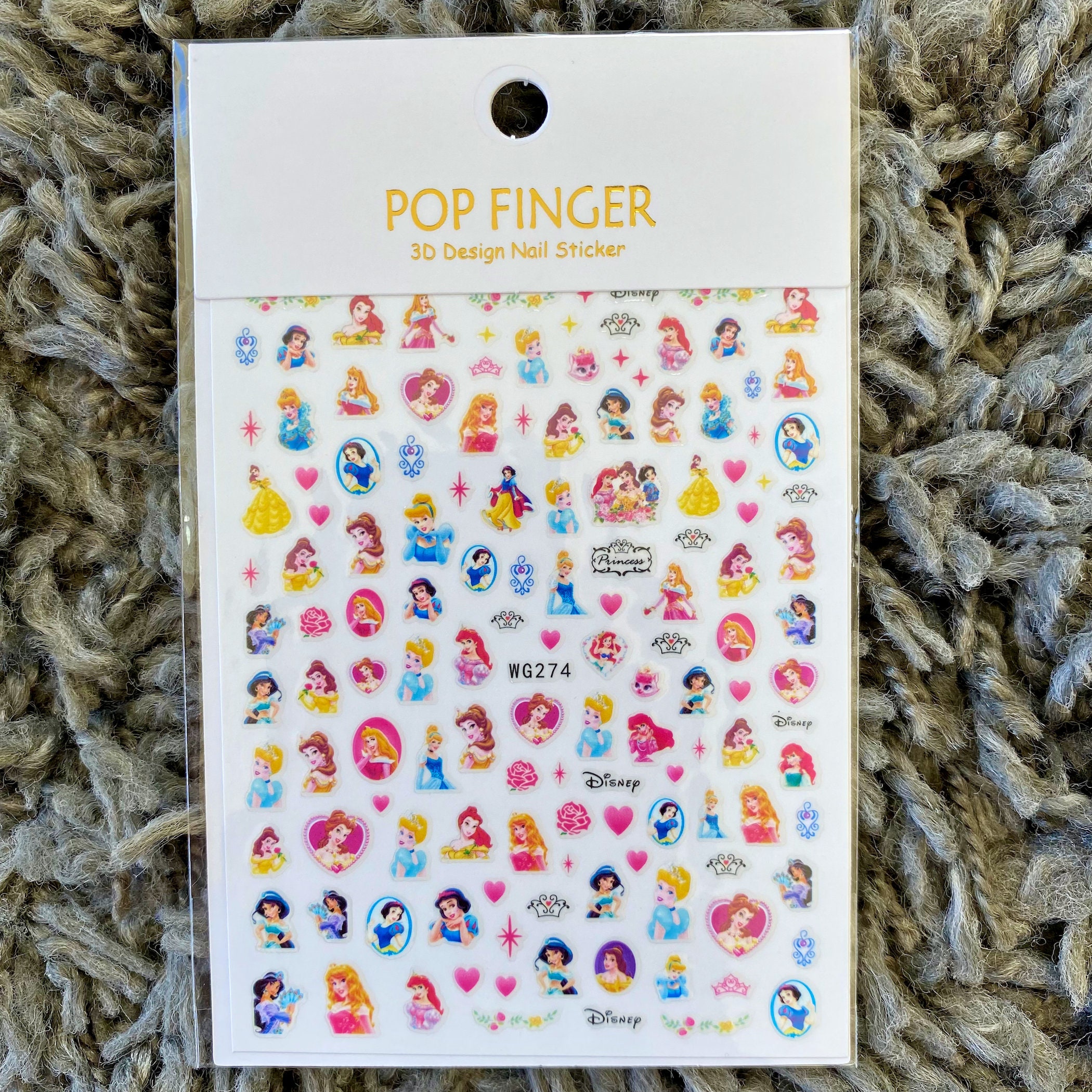 Disney Princess Nail Decals Snow White Cinderella Jasmine Etsy