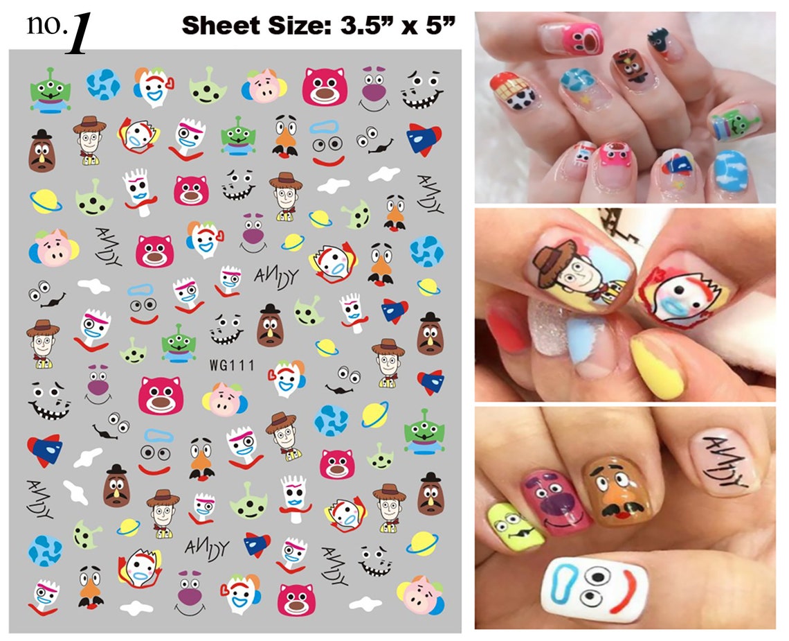 Toy Story Nail Art Stickers Andy & Friends Nail Decals - Etsy