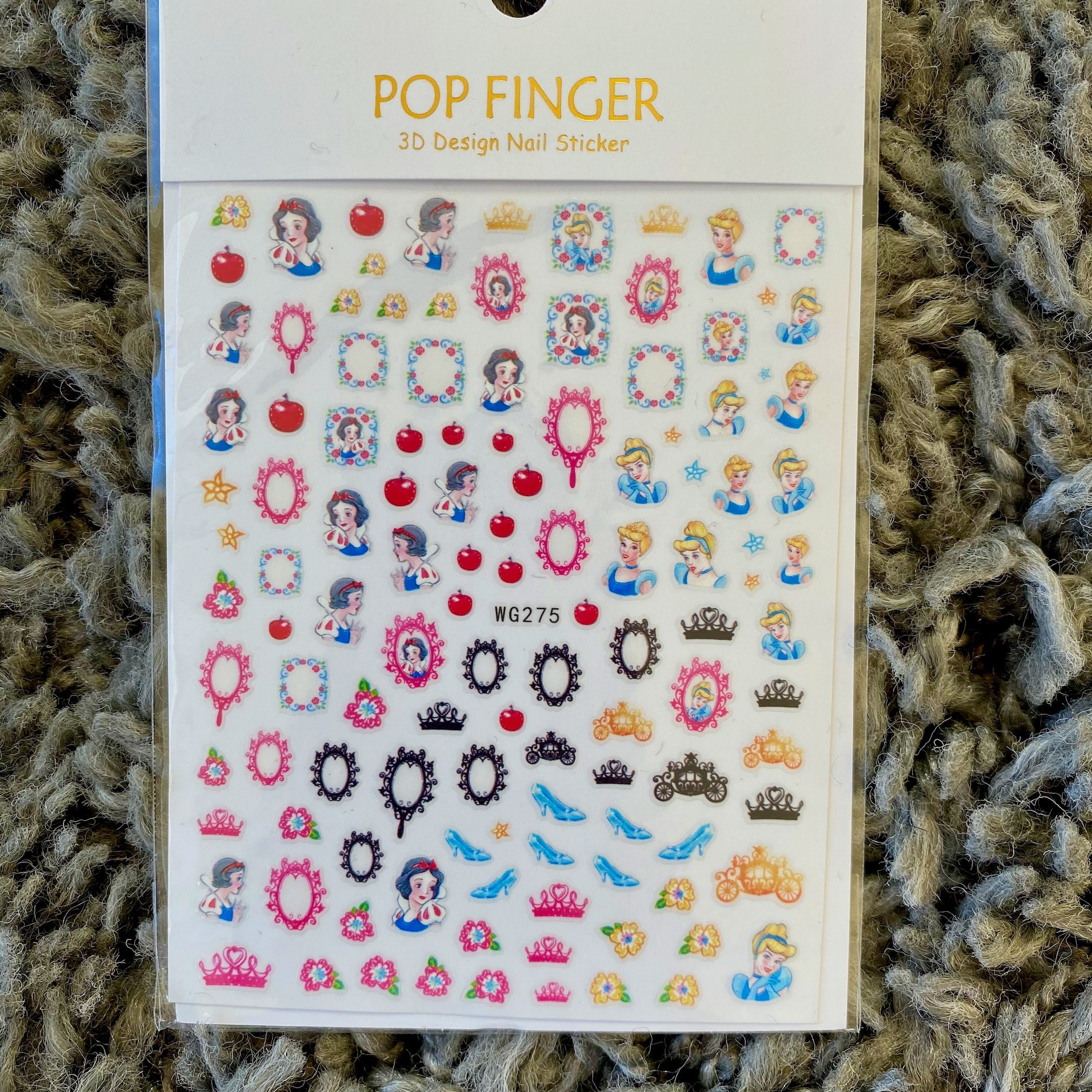 Disney Princess Nail Decals Snow White Cinderella Jasmine Etsy