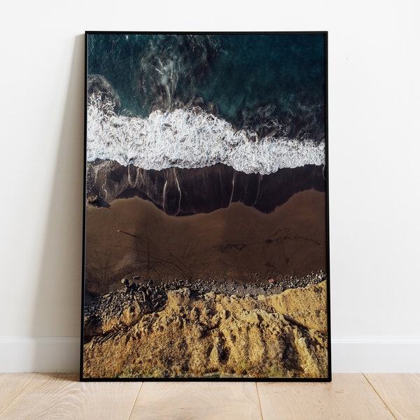 Black Beach - Teneriffa Kunstdruck Meer Wellen Ozean Strand