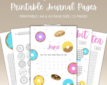 June Printable Journal Pages 2025 | Monthly Spread | Bujo Spread