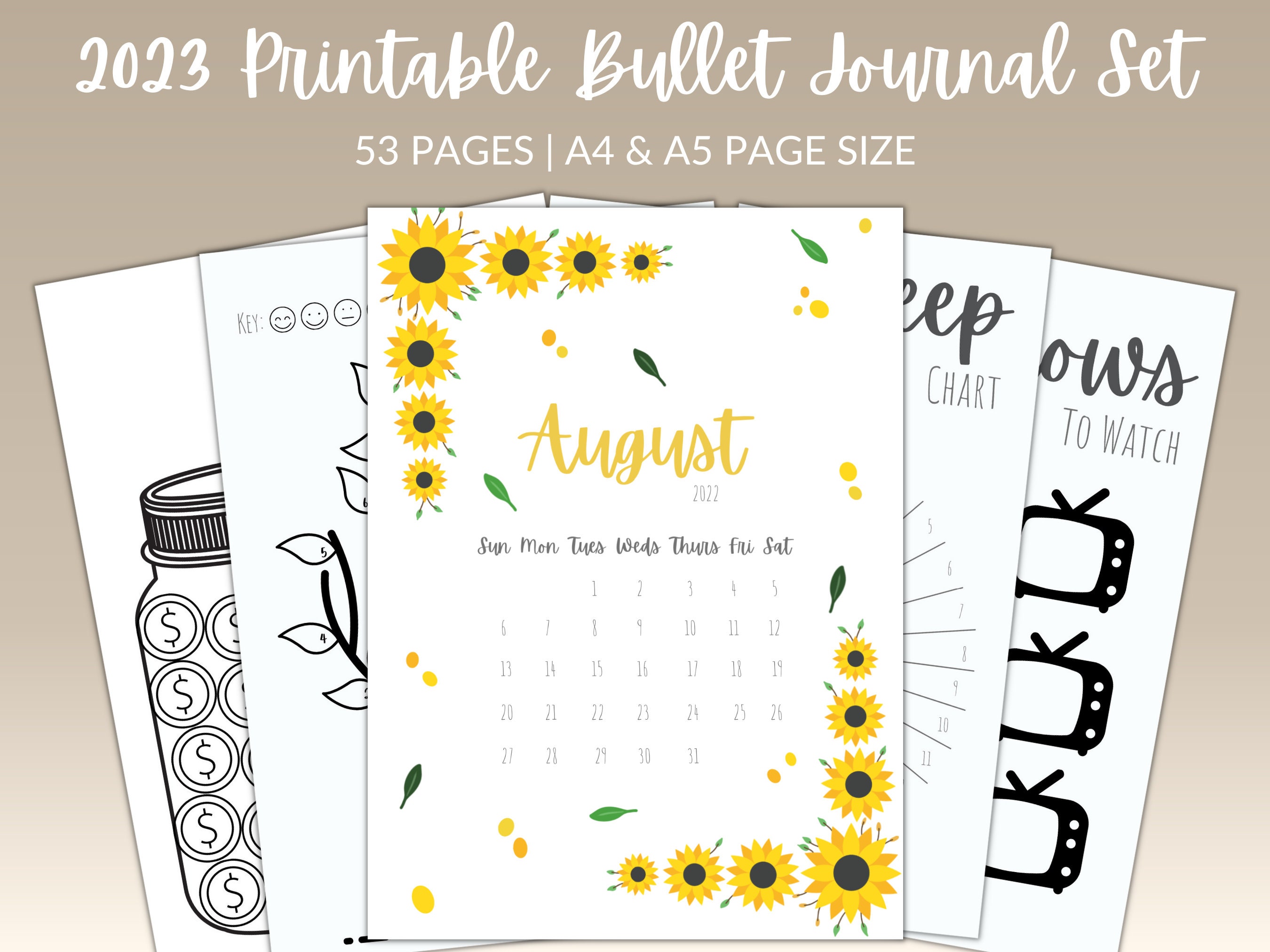 Printable Bullet Journal Bundle, Bullet Journal Printables, Premade Bujo  Template 2024, Bullet Journal Pages, Bujo Trackers, Weekly Spreads 