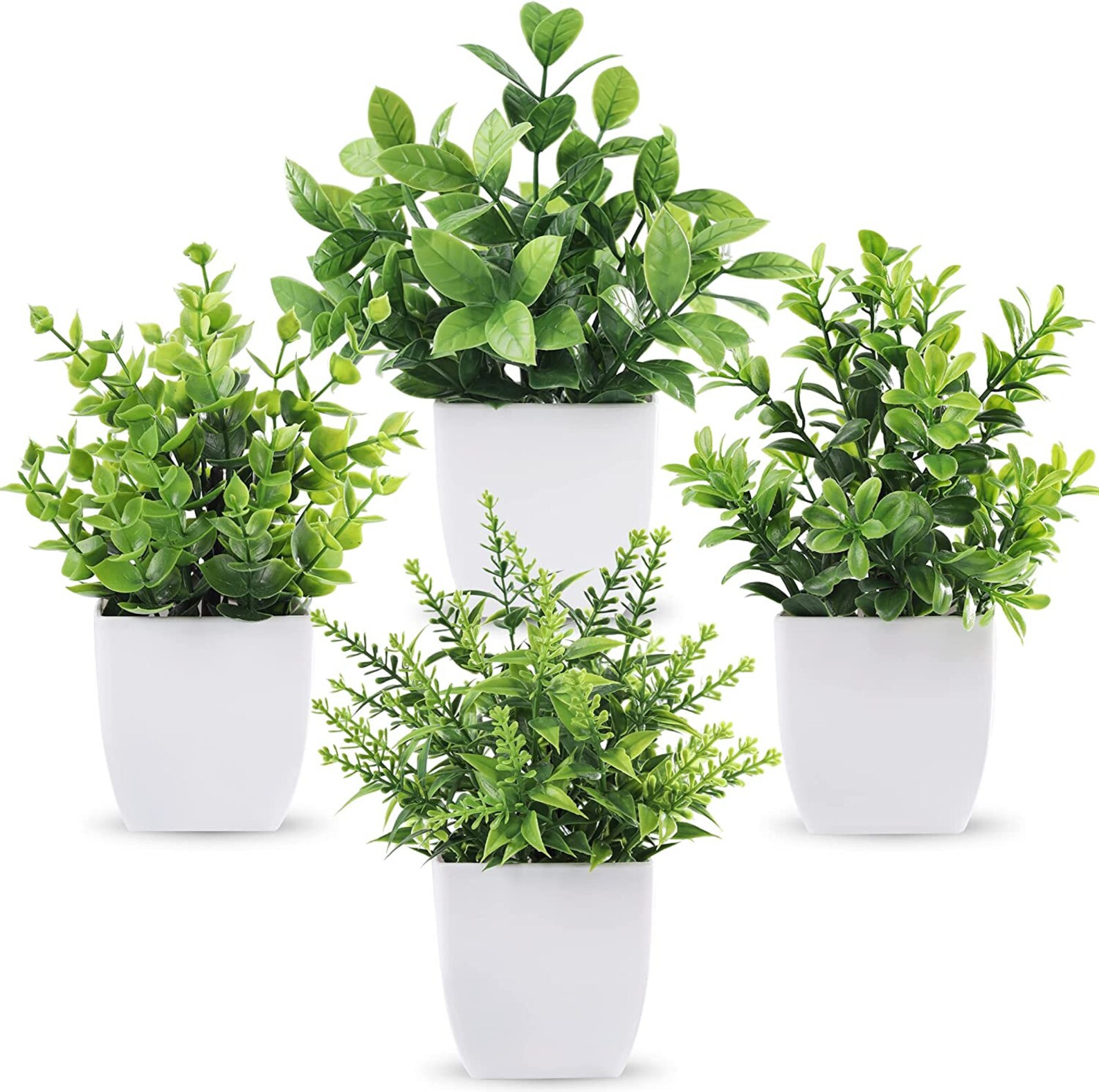 4 Packs Fake Plants Mini Artificial Greenery Potted Plants for Etsy