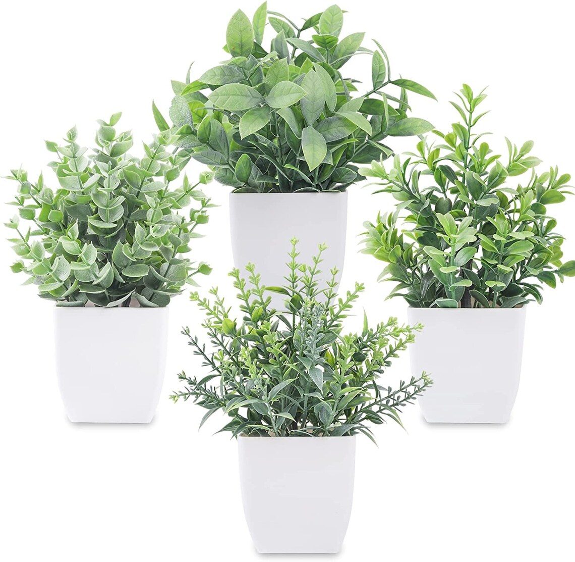 4 Packs Fake Plants Mini Artificial Greenery Potted Plants for Etsy