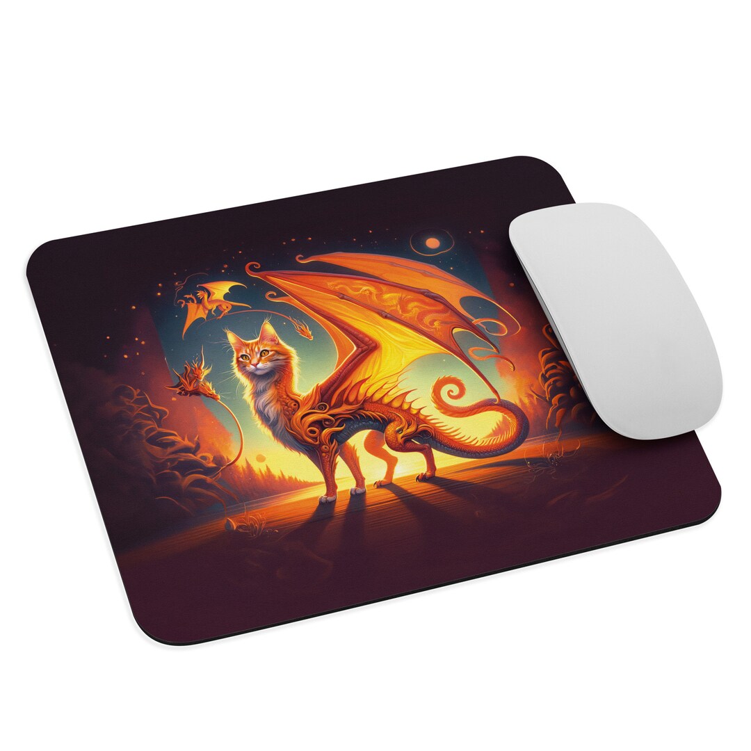 Orange Cat Inspired by Charizard Mouse Pad Fan Art Pokemon Etsy