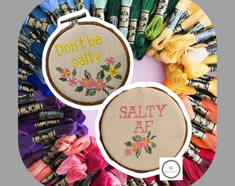 Set of 2 "Salty" Cross Stitch Patterns