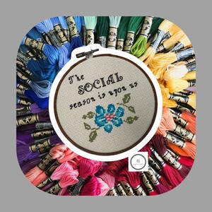 Die SOZIALE Jahreszeit steht vor der Tür Cross Stitch Pattern
