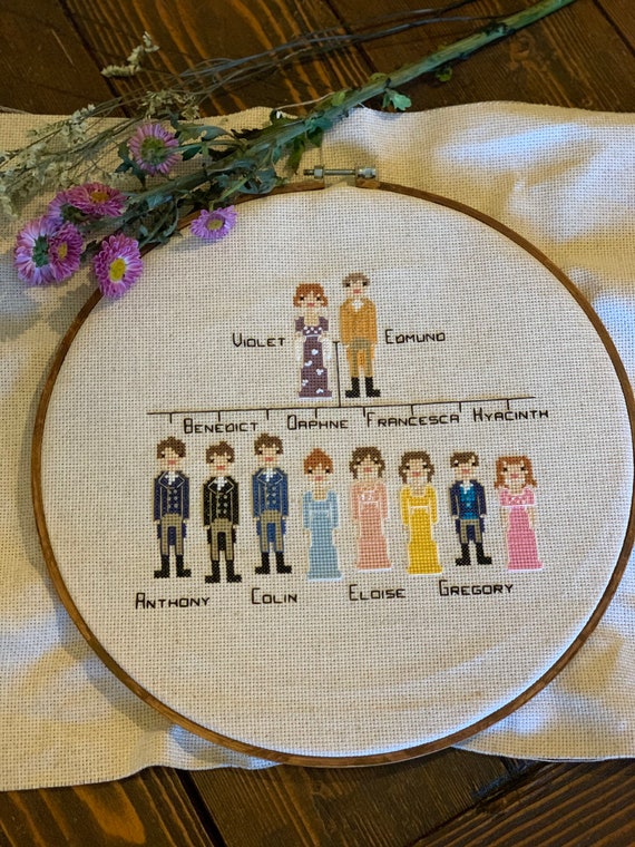 Bridgerton Family Tree Cross Stitch Pattern Etsy