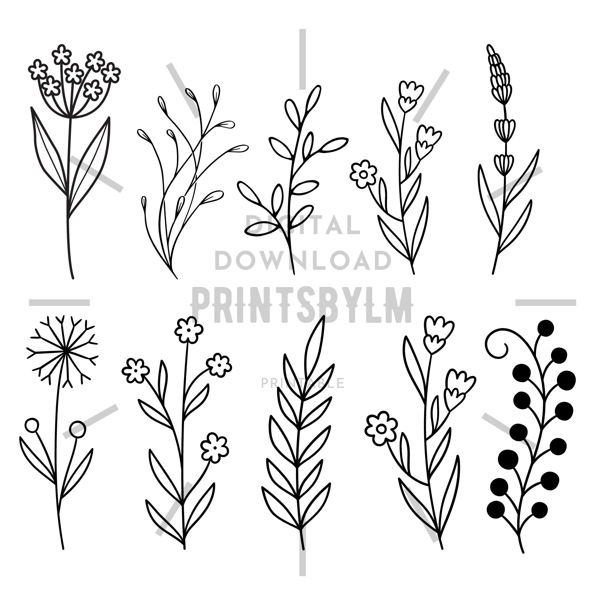 Embroidery Patterns! Set of 20+ Digital PDF Patterns, the Flower ...