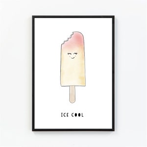 Ice Cool Print | Ice Lolly Print | Nursery Print | Kids Room Decor | Cool Kids Print | Childrens Print | Print for Kids